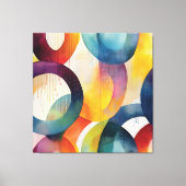 Kleurrijke Abstracte Draaikolk Lussen Canvas Afdruk (Voorkant)