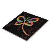 Kleurrijke Abstracte dragonfly-schildering Tegeltje (Zijkant)