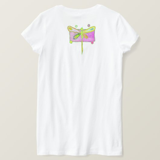 Kleurrijke Abstracte dragonfly Wearable Art T-shirt (Design achterkant)