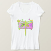 Kleurrijke Abstracte dragonfly Wearable Art T-shirt (Design voorkant)