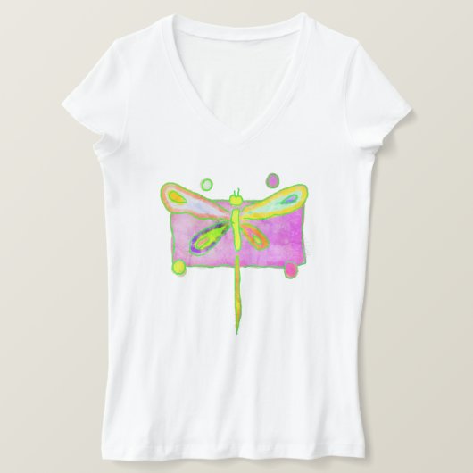 Kleurrijke Abstracte dragonfly Wearable Art T-shirt (Design voorkant)