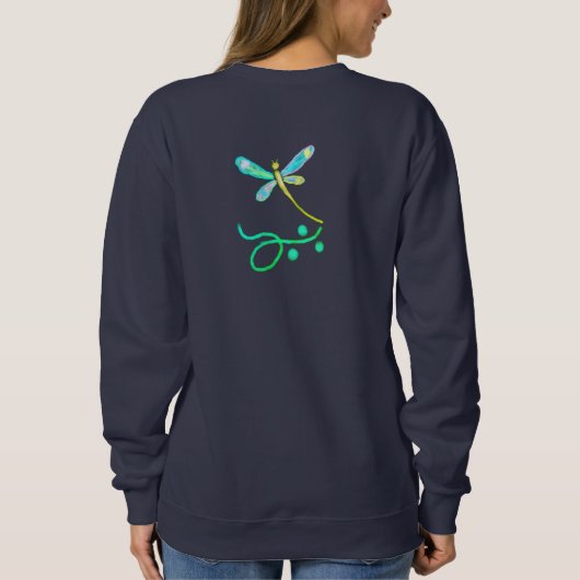 Kleurrijke Abstracte dragonfly Wearable Art Trui (Achterkant)