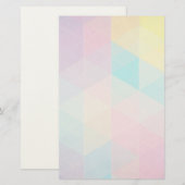 Kleurrijke abstracte driehoeken achtergrond briefpapier (Voorkant / Achterkant)