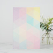 Kleurrijke abstracte driehoeken achtergrond briefpapier (Staand voorkant)