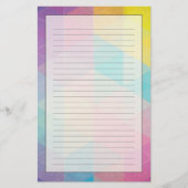 Kleurrijke abstracte driehoeken achtergrond briefpapier (Voorkant)