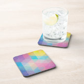 Kleurrijke abstracte driehoeken achtergrond drankjes onderzetter (Rechterzijde)