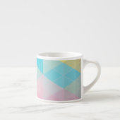 Kleurrijke abstracte driehoeken achtergrond espresso kop (Rechts)