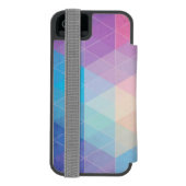 Kleurrijke abstracte driehoeken achtergrond incipio iPhone portemonnee hoesje (Agenda Achterkant)