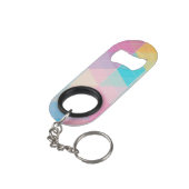 Kleurrijke abstracte driehoeken achtergrond mini flessenopener (Achterkant Gekanteld)