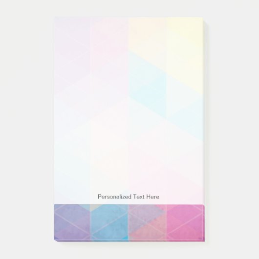 Kleurrijke abstracte driehoeken achtergrond post-it® notes (Voorkant)