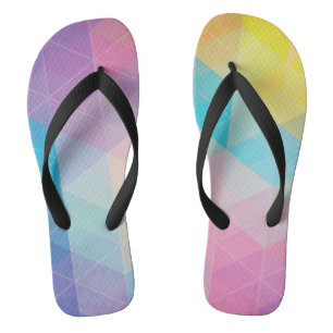 Kleurrijke abstracte driehoeken achtergrond teenslippers