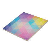 Kleurrijke abstracte driehoeken achtergrond tegeltje (Zijkant)