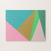 Kleurrijke Abstracte driehoeken voor kleurenblok v Legpuzzel (Horizontaal)