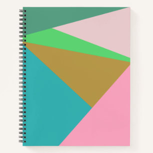 Kleurrijke Abstracte driehoeken voor kleurenblok v Notitieboek