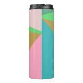 Kleurrijke Abstracte driehoeken voor kleurenblok v Thermosbeker (Achterkant)