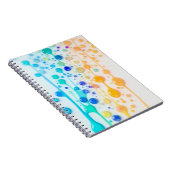 Kleurrijke Abstracte Droplet Art Notitieboek (Rechterzijde)