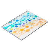 Kleurrijke Abstracte Droplet Art Notitieboek (Linkerzijde)