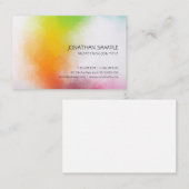 Kleurrijke Abstracte elegante kleuren Moderne Sjab Visitekaartje (Voorkant / Achterkant)