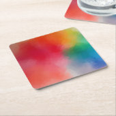 Kleurrijke Abstracte elegante lege Sjabloon - Aang Kartonnen Onderzetters (Schuin)