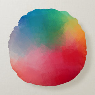 Kleurrijke Abstracte Elegante Sjabloon Trendy Mode Rond Kussen