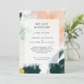 Kleurrijke Abstracte Elopement Aankondiging (Staand voorkant)