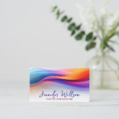 Kleurrijke Abstracte energiestromingsgolf Visitekaartje (Staand voorkant)