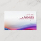 Kleurrijke Abstracte energiestromingsgolf Visitekaartje (Achterkant)