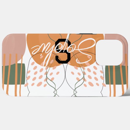 Kleurrijke Abstracte esthesie Aangepaste monogram  Case-Mate iPhone Case (Achterkant (horizontaal))