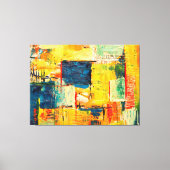 Kleurrijke Abstracte expressie Canvas Afdruk (Voorkant)
