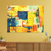 Kleurrijke Abstracte expressie Canvas Afdruk (Insitu (Woonkamer))