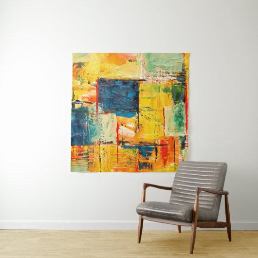 Kleurrijke Abstracte expressie Wandkleed (In situ)