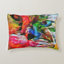 Kleurrijke Abstracte expressionistische Cat Art Pr Accent Kussen