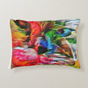 Kleurrijke Abstracte expressionistische Cat Art Pr Accent Kussen