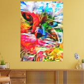 Kleurrijke Abstracte expressionistische Cat Art Pr Canvas Afdruk (Insitu (Woonkamer))