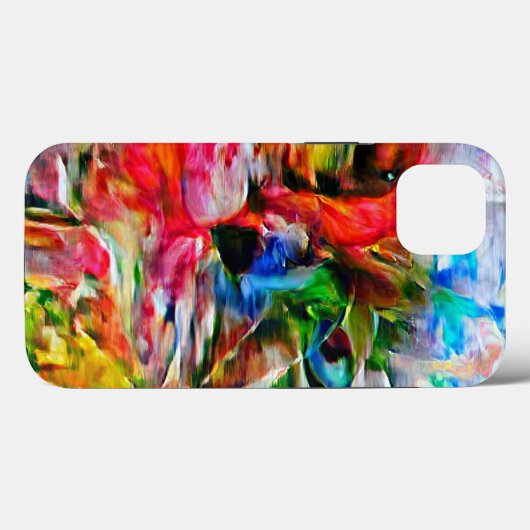 Kleurrijke Abstracte expressionistische Cat Art Pr Case-Mate iPhone Case (Achterkant (horizontaal))