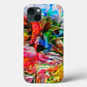 Kleurrijke Abstracte expressionistische Cat Art Pr Case-Mate iPhone Case (Achterkant)