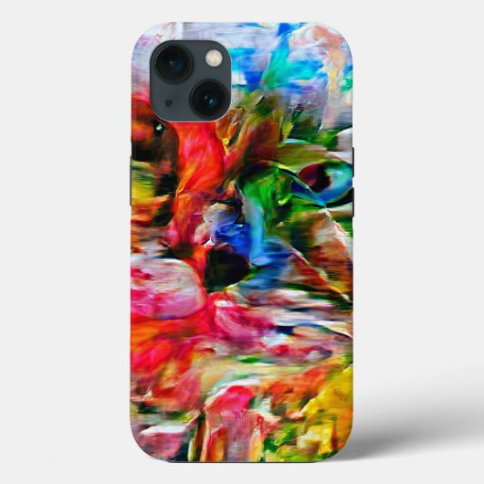 Kleurrijke Abstracte expressionistische Cat Art Pr Case-Mate iPhone Case (Achterkant)