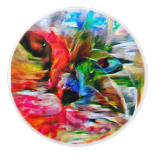 Kleurrijke Abstracte expressionistische Cat Art Pr