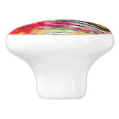 Kleurrijke Abstracte expressionistische Cat Art Pr Keramische Knop (Zijkant)