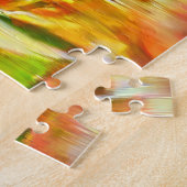 Kleurrijke Abstracte expressionistische Cat Art Pr Legpuzzel (Zijkant)