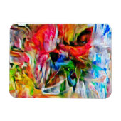 Kleurrijke Abstracte expressionistische Cat Art Pr Magneet (Horizontaal)