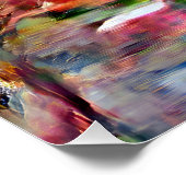 Kleurrijke Abstracte expressionistische Cat Art Pr Perfect Poster (Hoek)