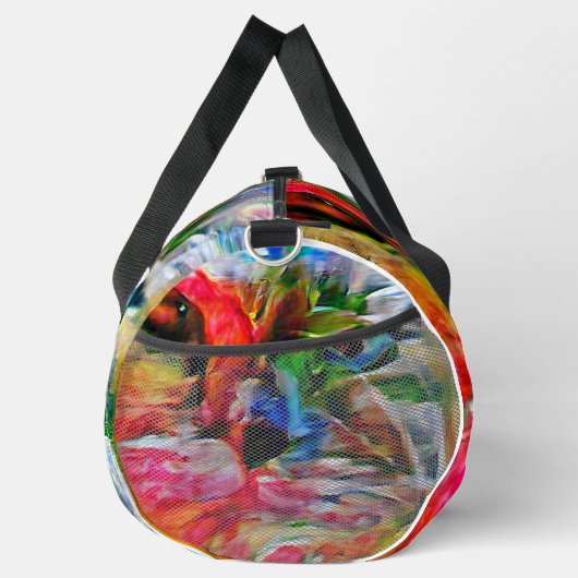 Kleurrijke Abstracte expressionistische Cat Art Pr Plunjezak (Rechts)