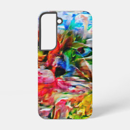 Kleurrijke Abstracte expressionistische Cat Art Pr Samsung Galaxy Hoesje