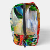 Kleurrijke Abstracte expressionistische Cat Art Pr Toilettasje (Rechts)