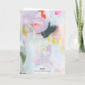 Kleurrijke Abstracte Expressionistische Kunst Notitiekaartje (Achterkant)