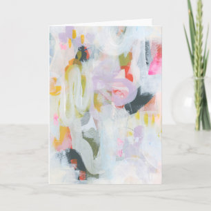 Kleurrijke Abstracte Expressionistische Kunst Notitiekaartje