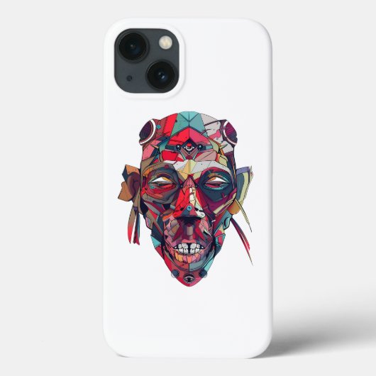 Kleurrijke Abstracte Face Art Case-Mate iPhone Case (Achterkant)
