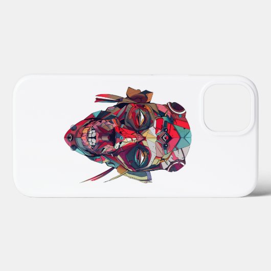 Kleurrijke Abstracte Face Art Case-Mate iPhone Case (Achterkant (horizontaal))