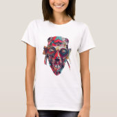 Kleurrijke Abstracte Face Art T-shirt (Voorkant)